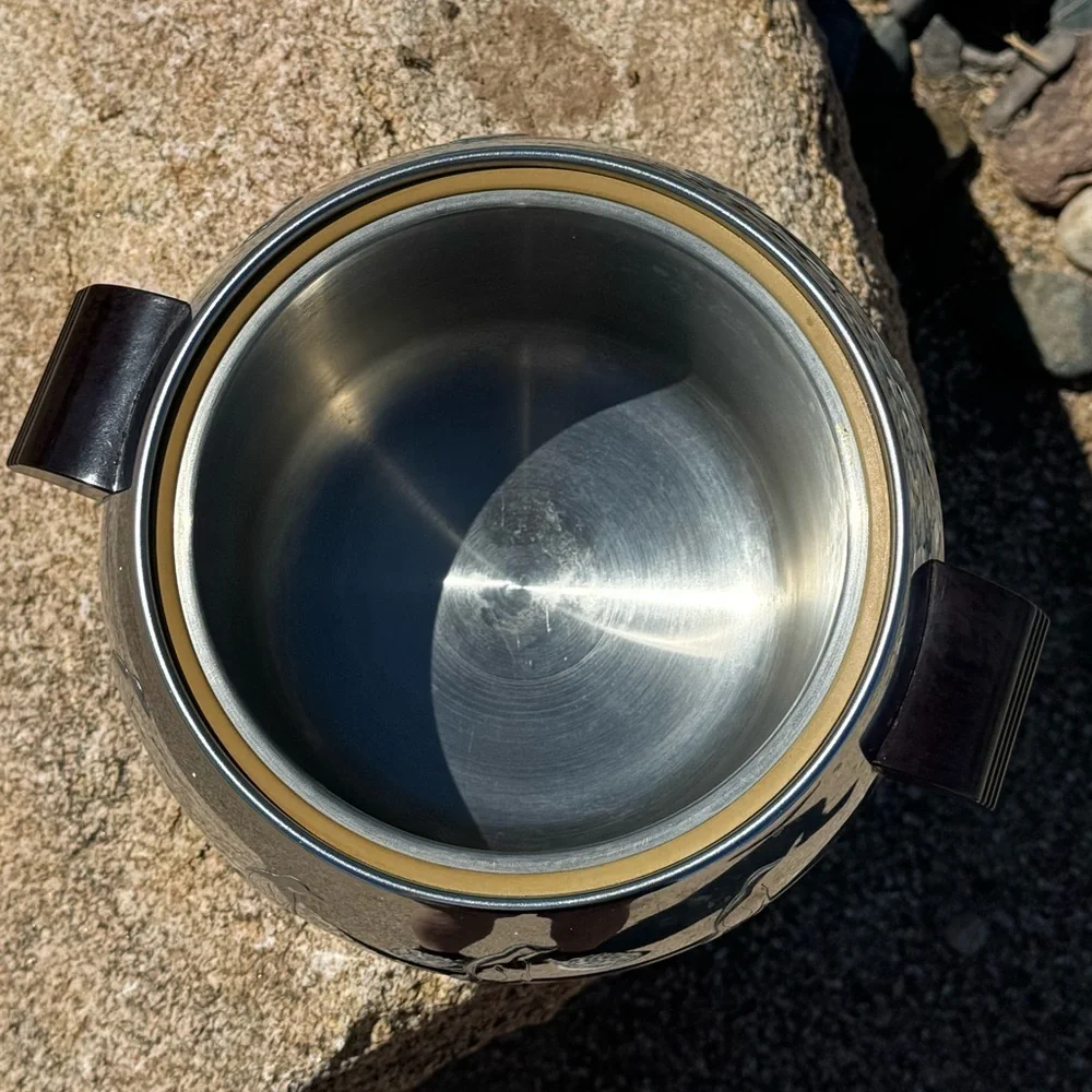 Penguin Hot/Cold Server Mid Century Ice Bucket With Bakelite Handles